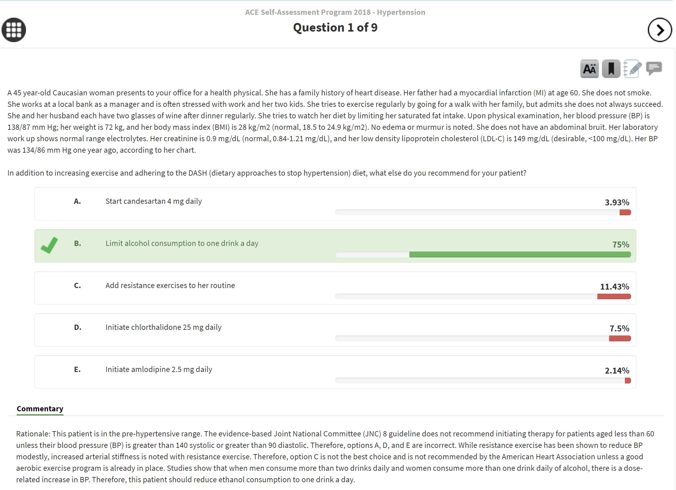 screenshot of My Learning Activities